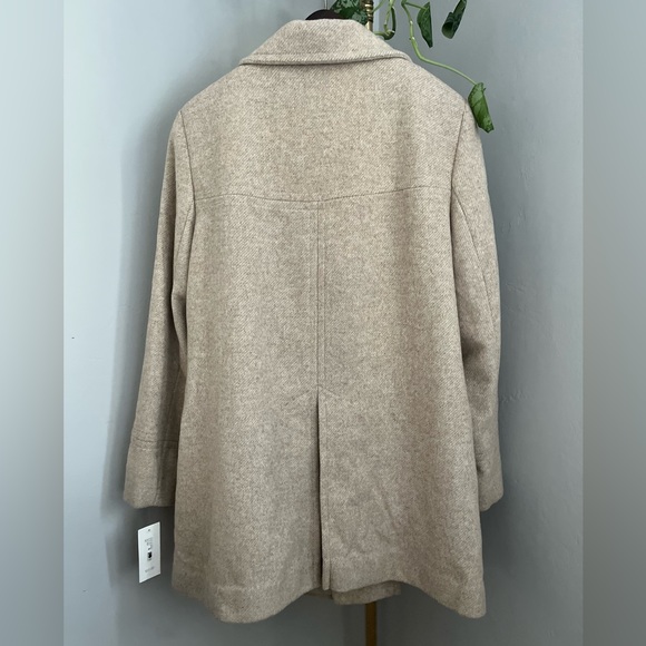 Larry Levin Oatmeal Colored Overcoat NWT ~ Size L - Picture 7 of 16